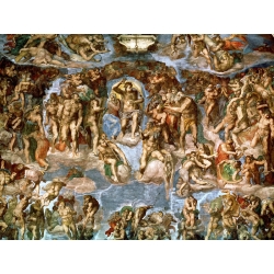 Quadro, stampa su tela. Michelangelo Buonarroti, Il Giudizio Universale (dettaglio)