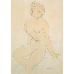 Leinwandbilder. Amedeo Modigliani, Sitzende nackte Frau