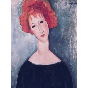 Leinwandbilder. Amedeo Modigliani, Red Head