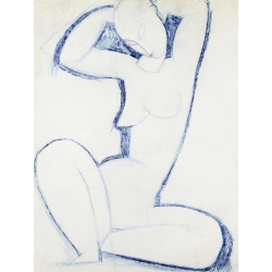 Cuadro en canvas. Amedeo Modigliani, Cariátide azul II