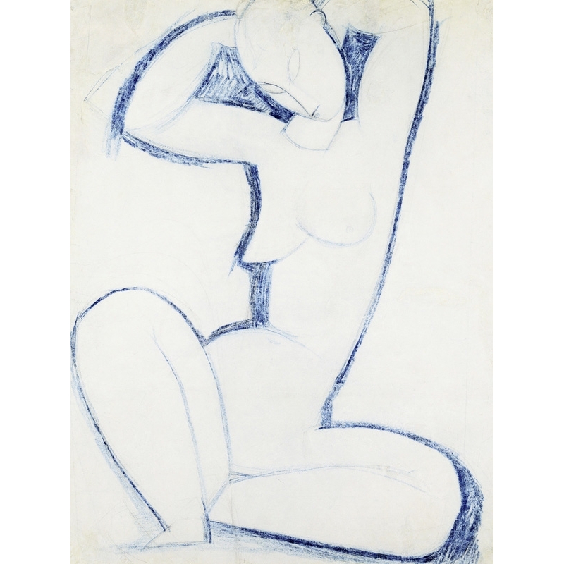 Tableau sur toile. Amedeo Modigliani, Cariatide Blue II