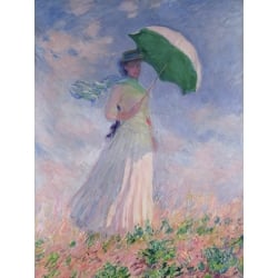 Leinwandbilder. Claude Monet, Frau mit Sonnenschirm (destra)