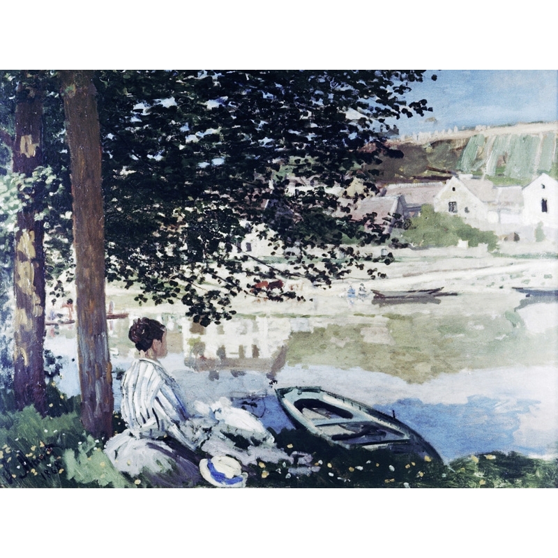 Tableau sur toile. Claude Monet, Sour la Seine à Bennecourt