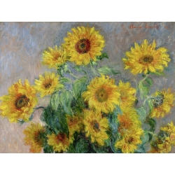 Wall art print and canvas. Claude Monet, Sunflowers (detail)