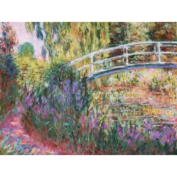 Leinwandbilder. Monet, Die japanische Brücke, Seerosen (Detail)