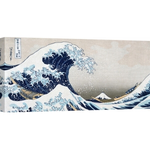 Quadro, stampa su tela. Katsushika Hokusai, La Grande Onda di Kanagawa (dettaglio)