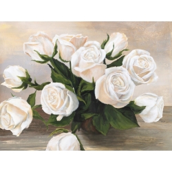 Wall art print and canvas. Silvia Mei, Rose vase