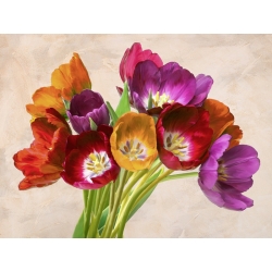 Cuadros de flores en canvas. Teo Rizzardi, Tulipanes bailando