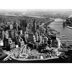 Quadro, stampa su tela. Vista aerea di Manhattan, New York