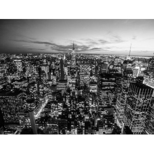 Quadro, stampa su tela. Michel Setboun, Manhattan Skyline with the Empire State Building, New York