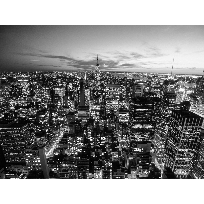 Quadro, stampa su tela. Michel Setboun, Manhattan Skyline with the Empire State Building, New York