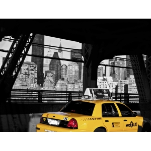 Wall art print and canvas. Setboun, Taxi on the Queensboro Bridge, New York