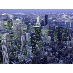 Leinwandbilder. Michel Setboun, Manhattan Skyline am Abend, New York