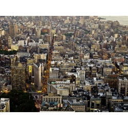 Tableau sur toile. Vue aérienne de Manhattan, New York 
