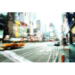 Quadro, stampa su tela. Peter Berry, Times Square Multiexposure II