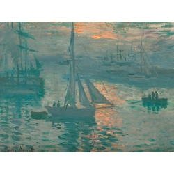 Tableau sur toile. Claude Monet, Lever du soleil (Marine)