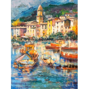 Cuadros de marinas en canvas. Florio, Colores de Portofino