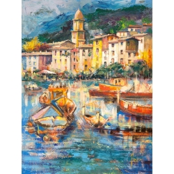 Wall art print and canvas. Luigi Florio, Colors of Portofino