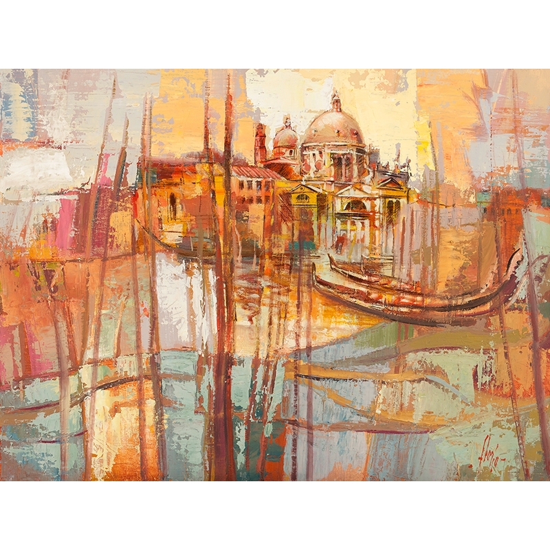Wall art print and canvas. Luigi Florio, Colors of Venice