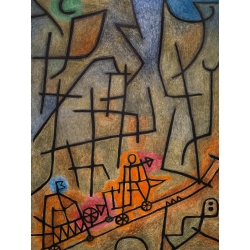 Cuadro abstracto en canvas. Paul Klee, Conquest of the Mountain