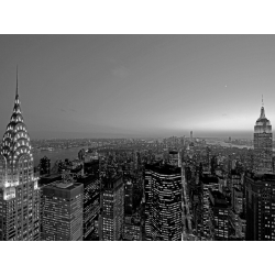 Wall art print and canvas. Berenholtz, Midtown and Lower Manhattan at dusk