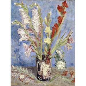 Quadro, stampa su tela. Vincent van Gogh, Vaso con gladioli