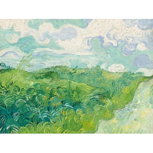 Leinwandbilder. Vincent van Gogh, Grüne Weizenfelder, Auvers