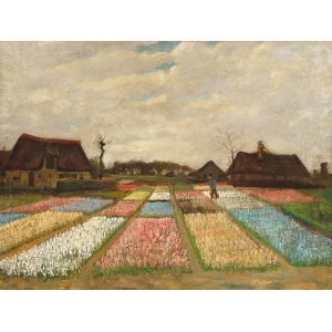 Wall art print and canvas. Vincent van Gogh, Flower Beds in Holland
