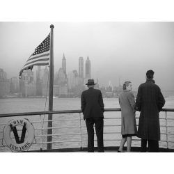Cuadro en canvas, fotos historicas. Lower Manhattan visto desde el S.S. Coamo saliendo de Nueva York