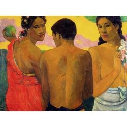 Cuadro famoso en canvas. Gauguin Paul, Tre tahitiani