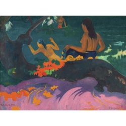 Cuadro famoso en canvas. Gauguin Paul, Fatata te Miti (Cerca del mar)