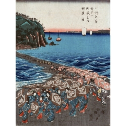 Quadro, stampa su tela. Ando Hiroshige, Opening celebration of Benzaiten II