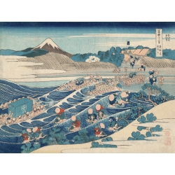 Wall art print and canvas. Hokusai, Fuji Seen from Kanaya on the Tokaido (From 36 Views of Mount Fuji)
