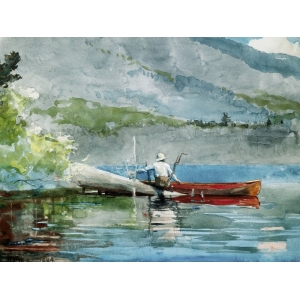 Tableau sur toile. Winslow Homer, The Red Canoe