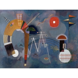 Cuadro abstracto en canvas. Wassily Kandinsky, Round and Pointed