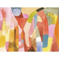 Cuadro abstracto en canvas. Paul Klee, Movement of Vaulted Chambers