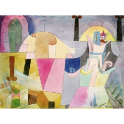 Cuadro abstracto en canvas. Paul Klee, Black Columns in a Landscape