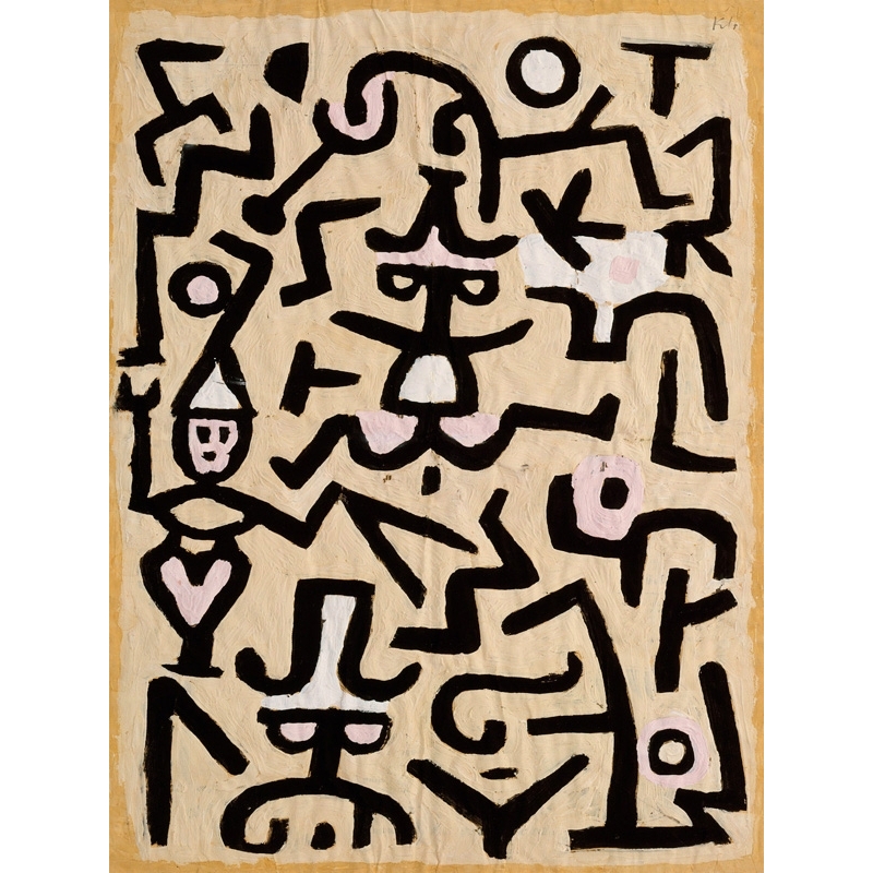 Tableau sur toile. Paul Klee, Comedians' Handbill