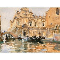 Cuadro en canvas. John Singer Sargent, Rio dei Mendicanti, Venecia