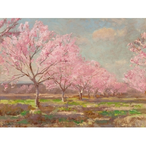 Leinwandbilder. Onderdonk Julian, Pfirsichgarten