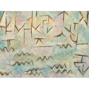 Wall art print and canvas. Paul Klee, The Rhine at Duisburg