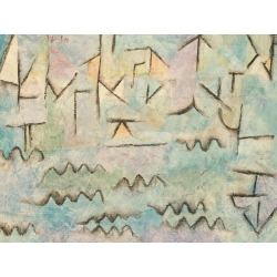 Wall art print and canvas. Paul Klee, The Rhine at Duisburg