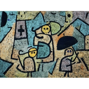 Cuadro abstracto en canvas. Paul Klee, Protected Children