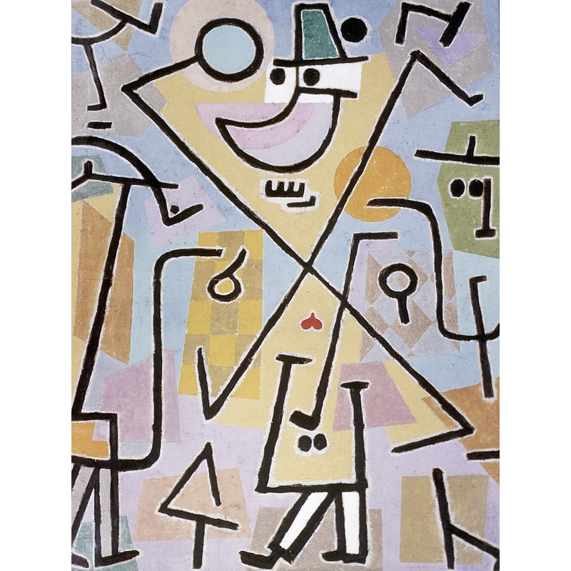 Cuadro abstracto en canvas. Paul Klee, Caprice in February