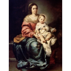 Leinwandbilder. Bartolomé Esteban Murillo, Madonna vom Rosenkranz