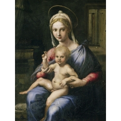 Quadro, stampa su tela. Giulio Romano, Vergine e Bambino