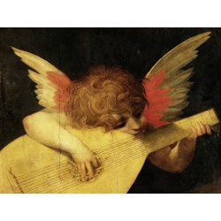 Tableau sur toile. Rosso Fiorentino, Ange musicien (détail)