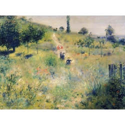 Tableau sur toile. Renoir, Chemin montant dans les hautes herbes