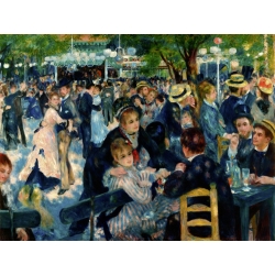 Quadro, stampa su tela. Pierre-Auguste Renoir, Ballo a Le Moulin de la Galette