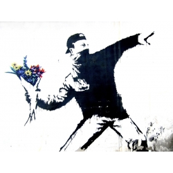 Wall art print and canvas. Anonymous (attributed to Banksy), Bethlehem, Palestine (graffiti)